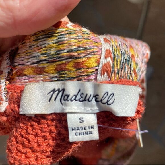 MADEWELL Rusted Rose Embroidered Swing Sleeveless Top size S NWT - Picture 4 of 11